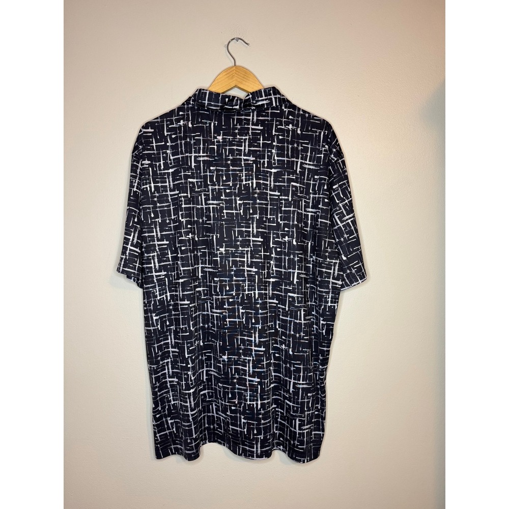 Tom Baine Golf Polo Black Abstract Print Performance 2XL - Picture 4 of 4